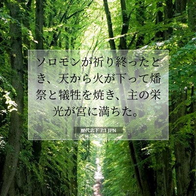 歴代志下 7:1 聖書の一節の解説