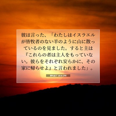 歴代志下 18:16 聖書の一節の解説