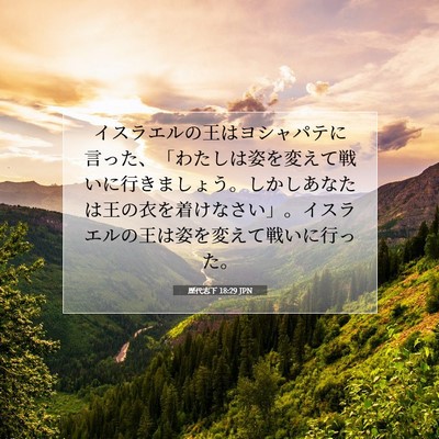 歴代志下 18:29 聖書の一節の解説