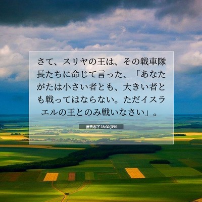 歴代志下 18:30 聖書の一節の解説