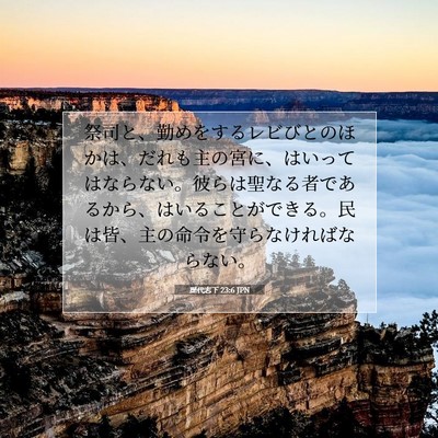 歴代志下 23:6 聖書の一節の解説
