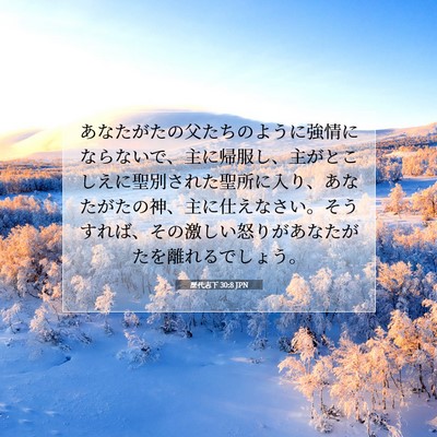 歴代志下 30:8 聖書の一節の解説