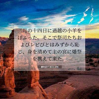 歴代志下 30:15 聖書の一節の解説