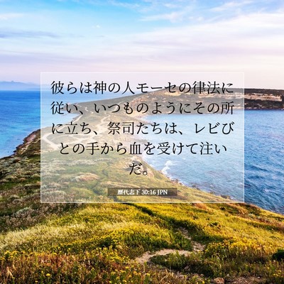 歴代志下 30:16 聖書の一節の解説