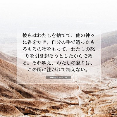 歴代志下 34:25 聖書の一節の解説