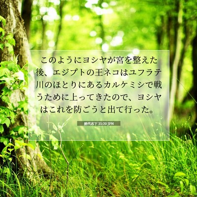 歴代志下 35:20 聖書の一節の解説