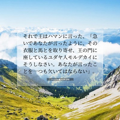 エステル記 6:10 聖書の一節の解説