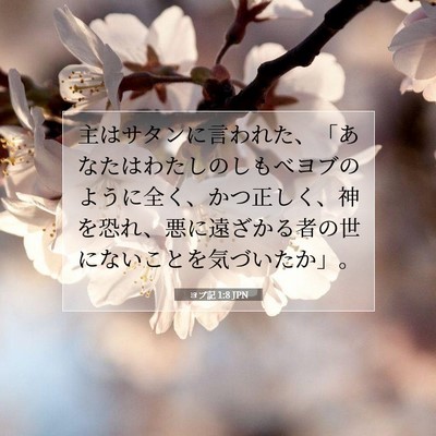 ヨブ記 1:8 聖書の一節の解説