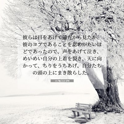ヨブ記 2:12 JPN 聖書の一節の画像