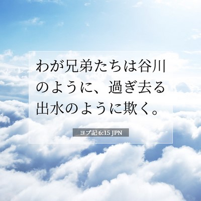 ヨブ記 6:15 聖書の一節の解説