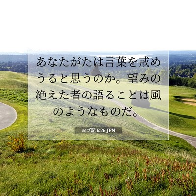 ヨブ記 6:26 聖書の一節の解説