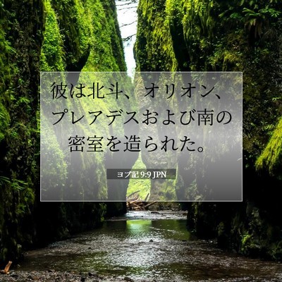 ヨブ記 9:9 聖書の一節の解説