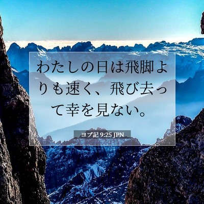ヨブ記 9:25 聖書の一節の解説