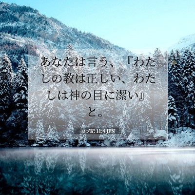 ヨブ記 11:4 聖書の一節の解説