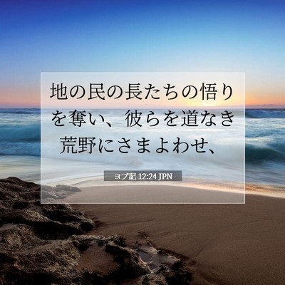 ヨブ記 12:24 聖書の一節の解説