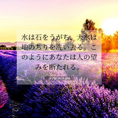 ヨブ記 14:19 聖書の一節の解説