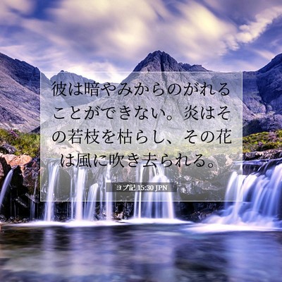 ヨブ記 15:30 聖書の一節の解説