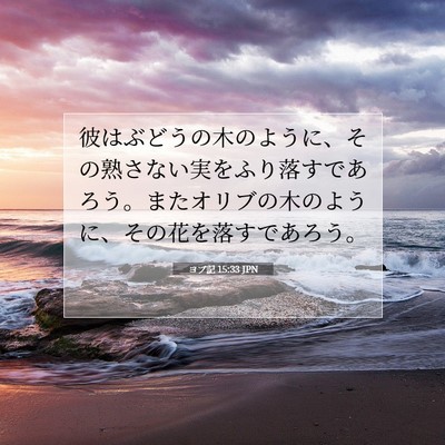 ヨブ記 15:33 聖書の一節の解説