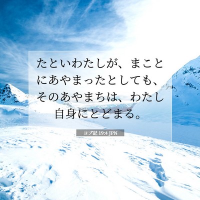 ヨブ記 19:4 聖書の一節の解説
