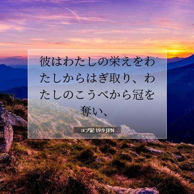 ヨブ記 19:9 聖書の一節の解説