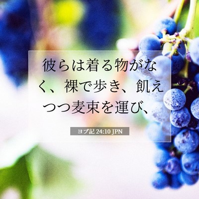 ヨブ記 24:10 聖書の一節の解説