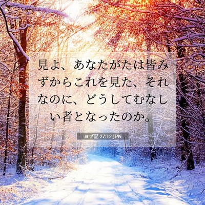 ヨブ記 27:12 聖書の一節の解説