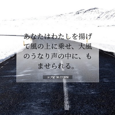 ヨブ記 30:22 聖書の一節の解説