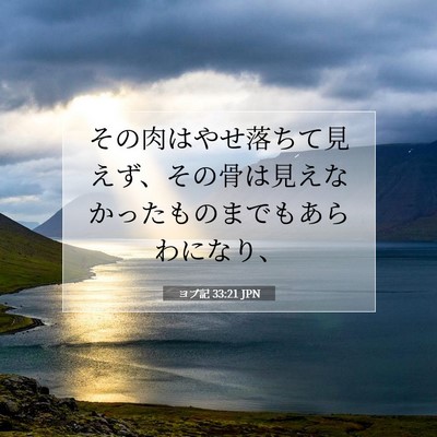 ヨブ記 33:21 聖書の一節の解説