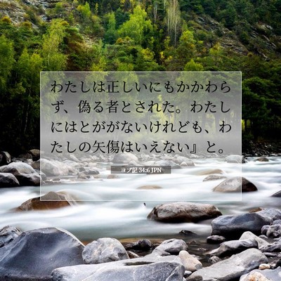 ヨブ記 34:6 聖書の一節の解説