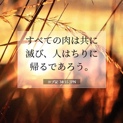 ヨブ記 34:15 聖書の一節の解説