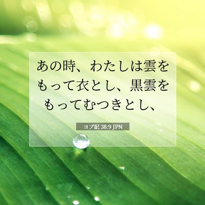 ヨブ記 38:9 聖書の一節の解説