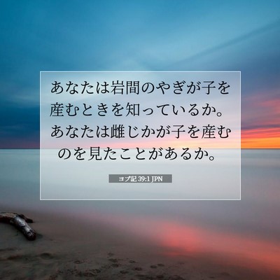 ヨブ記 39:1 聖書の一節の解説