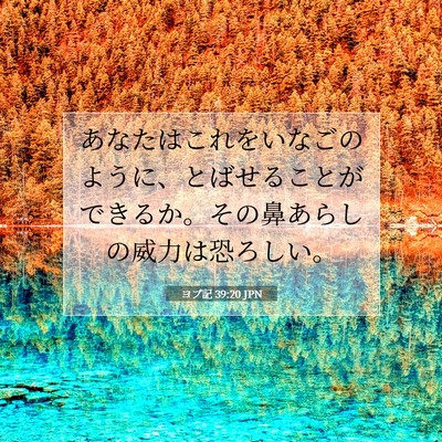 ヨブ記 39:20 聖書の一節の解説