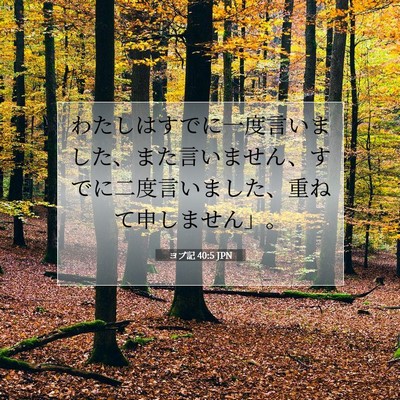 ヨブ記 40:5 聖書の一節の解説