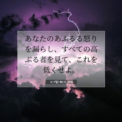ヨブ記 40:11 聖書の一節の解説