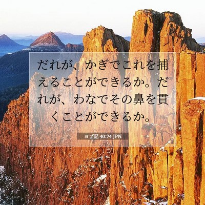 ヨブ記 40:24 聖書の一節の解説
