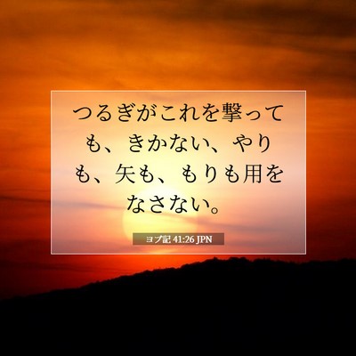 ヨブ記 41:26 聖書の一節の解説