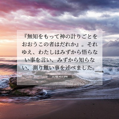 ヨブ記 42:3 聖書の一節の解説