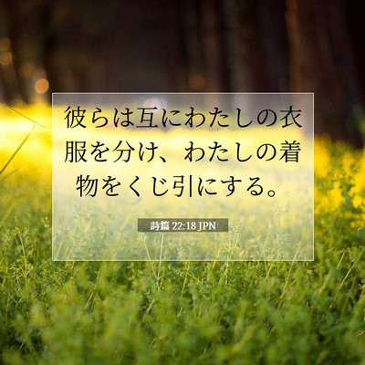 詩篇 22:18 聖書の一節の解説