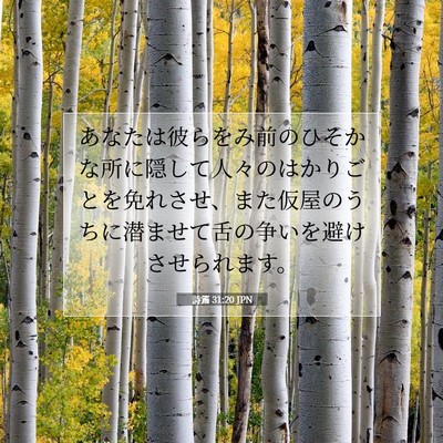 詩篇 31:20 聖書の一節の解説