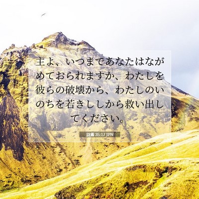 詩篇 35:17 聖書の一節の解説