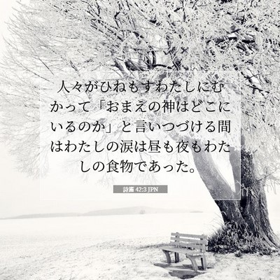 詩篇 42:3 聖書の一節の解説