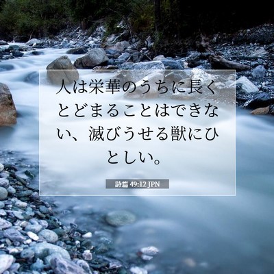 詩篇 49:12 聖書の一節の解説