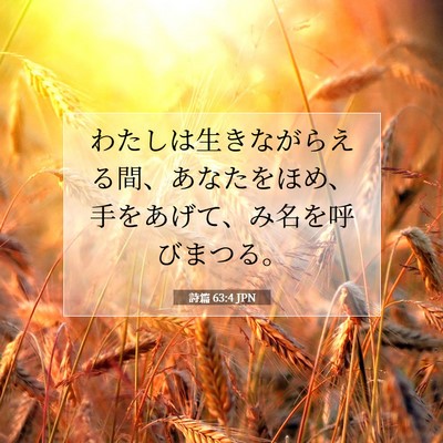 詩篇 63:4 聖書の一節の解説