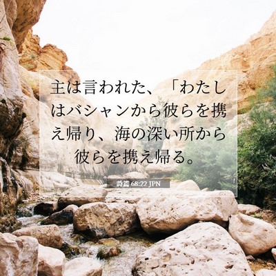 詩篇 68:22 聖書の一節の解説