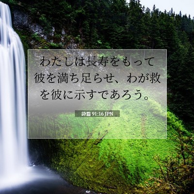 詩篇 91:16 JPN 聖書の一節の画像