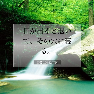 詩篇 104:22 JPN 聖書の一節の画像