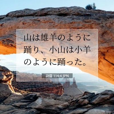 詩篇 114:4 JPN 聖書の一節の画像