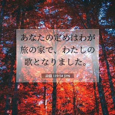 詩篇 119:54 JPN 聖書の一節の画像
