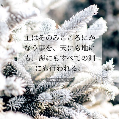 詩篇 135:6 聖書の一節の解説